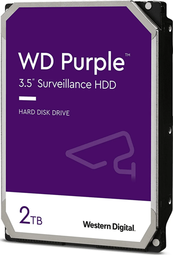 Wd Purple 3.5 Sata Iıı 6gb/s 2tb 256MB 7/24 Guvenlik WD22PURZ