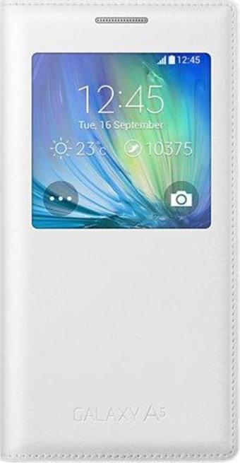 Samsung A5 A500 2015 S-View Kılıf Beyaz EF-CA500BWEGWW