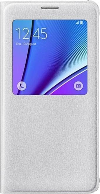 Samsung Note5 S-View Cover Kılıf Beyaz - EF-CN920PWEGTR