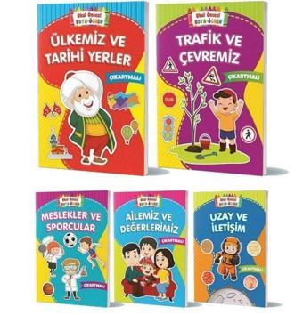 Boya Öğren Çıkartmalı Çocuk Kitapları - 5 Kitap Takım - Kolektif  - Beyaz Balina Yayınları