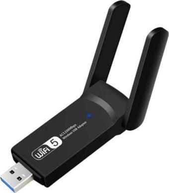 Axya Wifi Usd Adaptör AC1300 Mbps Dual Band USB 3.0 Adaptör Kablosuz Wifi Alıcı