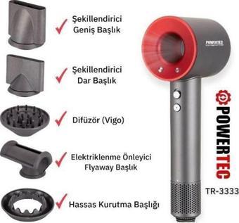 Powertec TR-3333 Plazma Fön Makinası