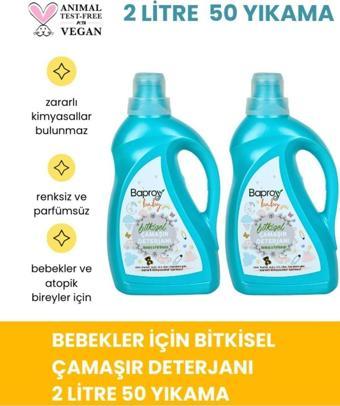 Baby 2 lt Bebekler İçin Bitkisel Çamaşır Deterjanı 50 Yıkama