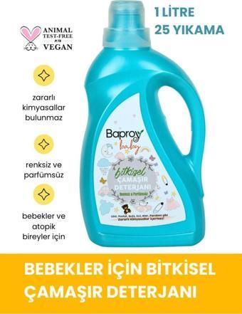 Bebekler Için Bitkisel Çamaşır Deterjanı 1 Litre 25 Yıkama Baby001