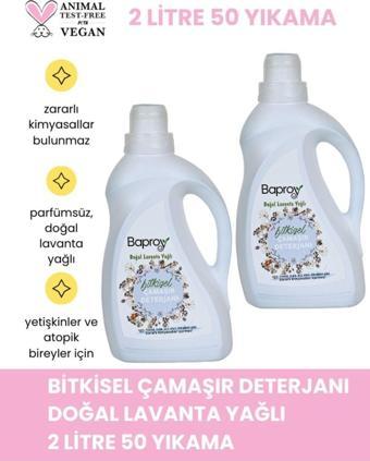 Bitkisel Çamaşır Deterjanı 2 Litre Doğal Lavanta Kokulu (50 YIKAMA)