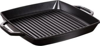 Staub Çift Kulplu Döküm Izgara Tava 33 Cm Siyah