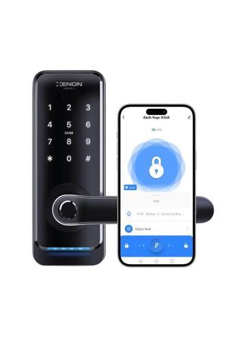 Xenon Smart Akıllı Kapı Kilidi Mobil App Parmak Izi Şifre Rfıd Wi-fi Google Home & Alexa Kontrollü Kilit X8056