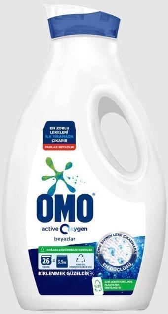 Omo Active Oxygen Sıvı Çamaşır Deterjanı Beyaz Için En Zorlu Lekeleri Ilk Yıkamada Çıkarır 1690 Ml