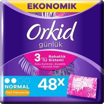 Orkid Günlük Ped Günlük Koruma Normal 48 Adet Ekonomik Paket (Tekli Paketlerde)