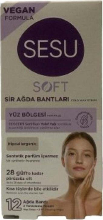 Sesu Sir Ağda Soft Yüz Bantları 12Li