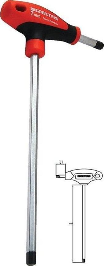 İzeltaş 4920 Allen Anahtar T Tipi Altı Köşe 2.5mm