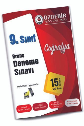 Özdebir Yayınları 9. Sınıf Coğrafya Branş Deneme - Özdebir Yayınları