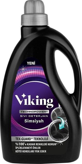 Vikings TECHNOPOWER Sıvı Çamaşır Deterjanı Simsiyah 2.7 lt 1 Adet