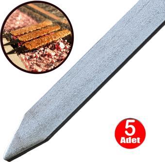 Aletçantam Adana Şiş Yassı Demir Mangal Barbekü Kebap Beyti Kıyma Şişi 50cm - 5 Adet