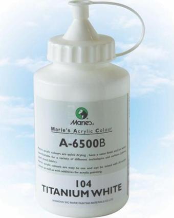 Maries Akrilik Boya 500 ml 104 Tütanium White