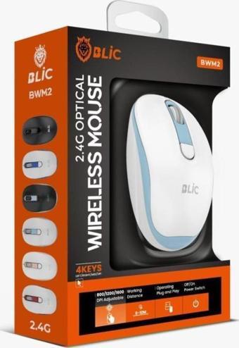 Blic 2.4 Ghz Wireless Mouse Beyaz BWM2