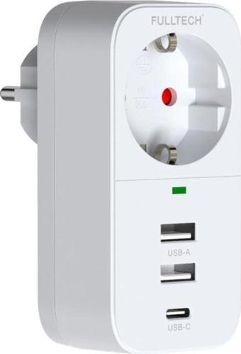 Fulltech Akıllı Priz 1xType-C 2xUsb FTR-17