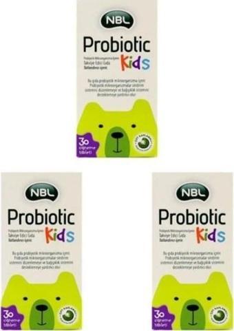 NBL Probiotic Kids 30 Çiğneme Tableti 3 Adet