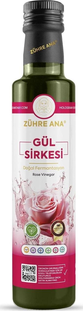 Zühre Ana Gül Sirkesi Doğal Fermantasyon Rose Vinegar 500 Ml