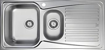 Teka Infant 60 Paslanmaz Çelik Sağ Damlalıklı Mutfak Eviyesi 100x50 cm