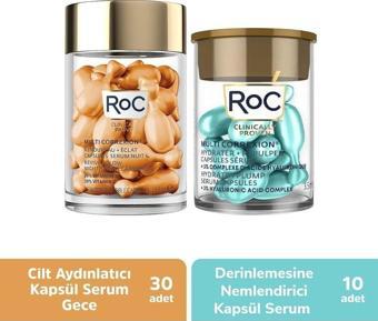 Roc Cildi Aydınlatıcı Kapsül Serum 30 Kapsül + RoC Nem ve Canlılık Veren Kapsül Serum 10 Kapsül 2li Set