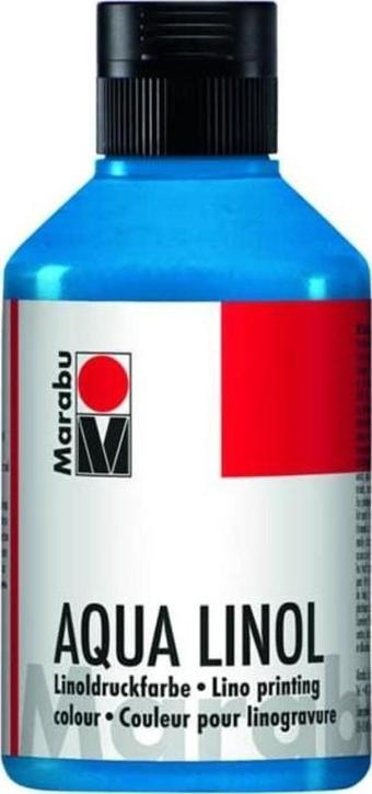 Marabu Aqua Linol Baskı Boyası Medium Blue 250 ml