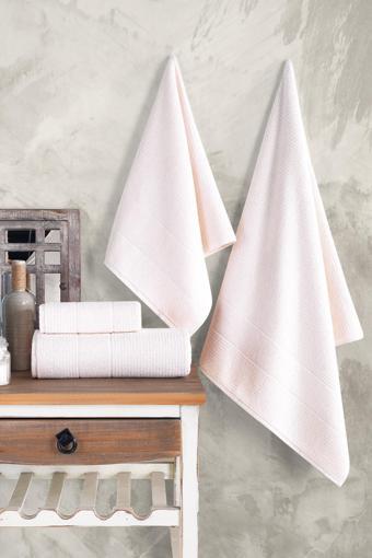 Zeynep Tekstil Royality | 50x90 - 70x140 Cm 4'Lü  Banyo Havlu Seti, %100 Pamuklu Havlu Takımı