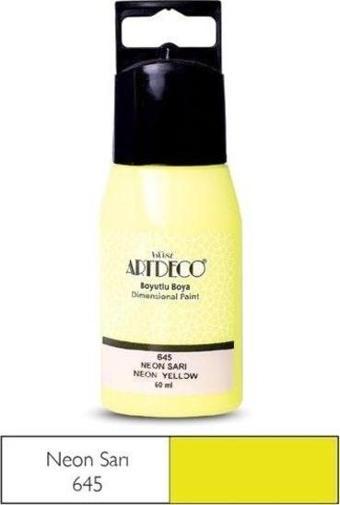 Artdeco Neon Boyutlu Boya 60 ml. 645 NEON SARI