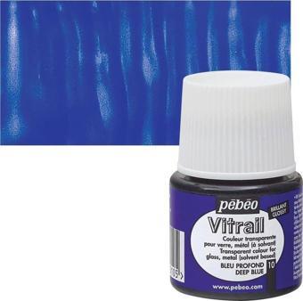 Pebeo Vitrail Cam Boyası 45 ml. 10 Deep Blue