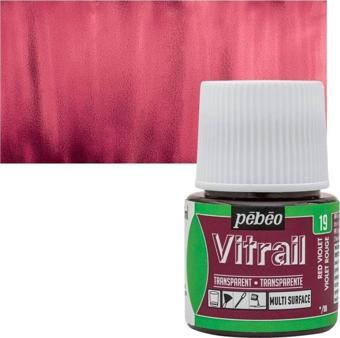 Pebeo Vitrail Cam Boyası 45 ml. 19 Red Violet