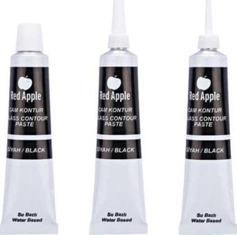 Red Apple Cam Kontur Boyası 25 ml Siyah