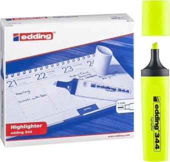 Edding 344 Highlighter Fosforlu İşaretleme Kalemi SARI 10'lu Kutu