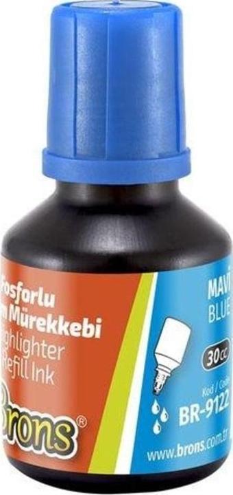 Brons Fosforlu Kalem Mürekkebi 30 cc. Mavi