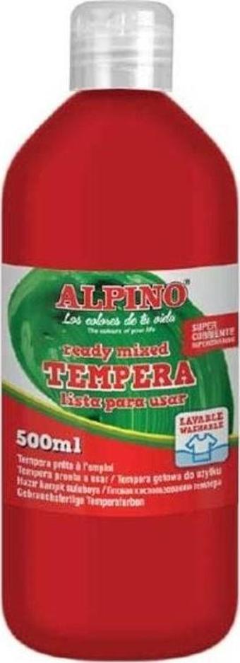 Alpino Tempera (Yıkanabilir) Boya 500 ml. KIRMIZI