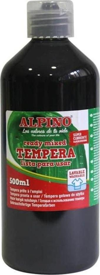 Alpino Tempera (Yıkanabilir) Boya 250 ml. SİYAH