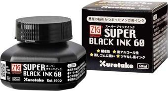 Zig Super Black Ink Siyah Yazı ve Çizim Mürekkebi 60 ml