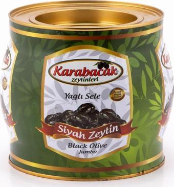 Karabacak Zeytin Siyah Zeytin Jumbo Boy 2 Kğ Teneke