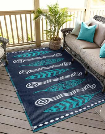 Savana 8809 Plaj Kamp Piknik Bahçe Halısı Balkon Teras Hasır Mat Savan Halı
