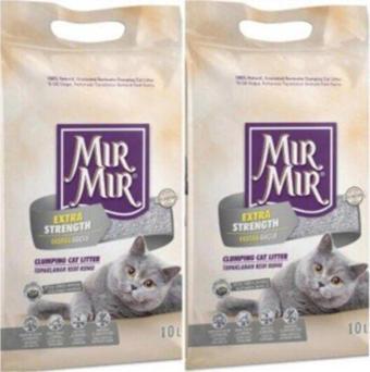 MırMır Aktif Karbonlu Extra Güçlü Topaklaşan Bentonit Kedi Kumu 2 X 10 L