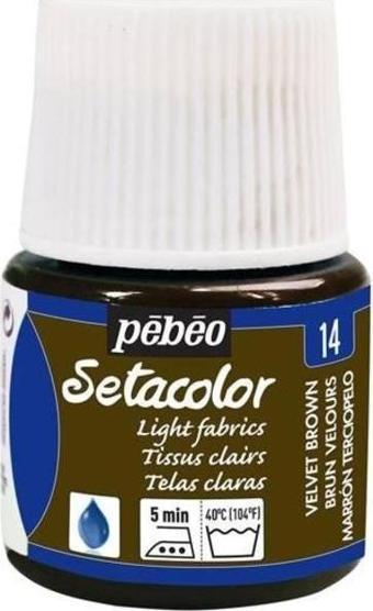 Pebeo Setacolor Light Fabric (Transparan) Kumaş Boyası 14 VELVET BROWN