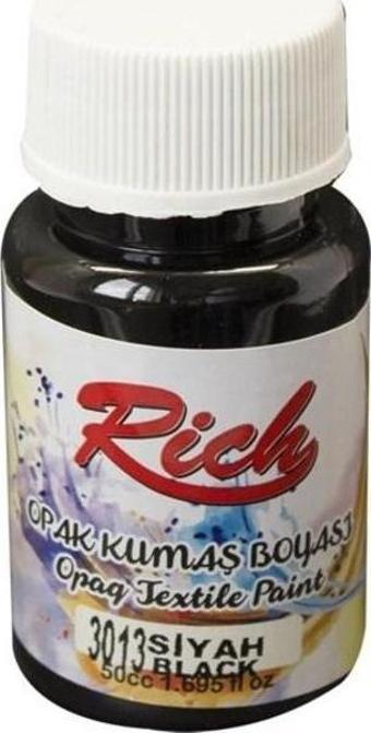 Rich Opak Kumaş Boyası 50 cc. 3013 SİYAH