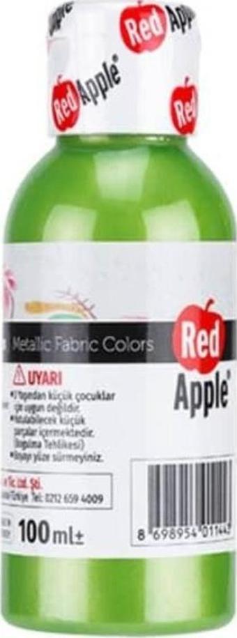 Red Apple Metalik Kumaş Boyası 100 ml Yeşil
