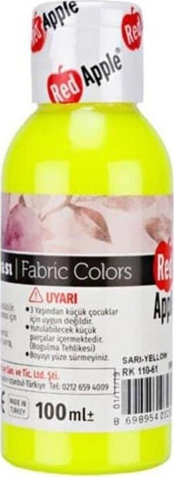 Red Apple Neon Kumaş Boyası 100 ml Sarı