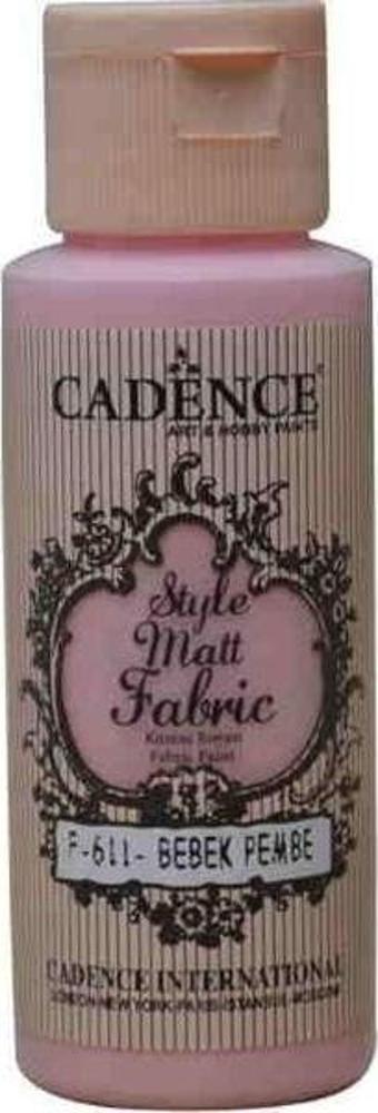 Cadence Style Matt Fabric Kumaş Boyası F-611 Bebek Pembe