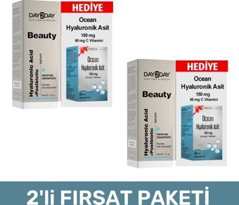 Day2Day Hyaluronic Acid Güçlendirici Konsantre 30 ml+ Ocean Hyaluronik 30 Kapsül Asit HEDİYE - 2 Adet