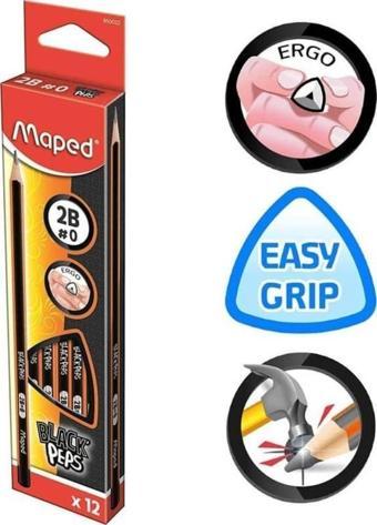 Maped Black'Peps 2B Üçgen Kurşun Kalem 12'li Kutu 850022