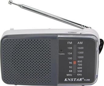 Knstar Radyo Pilli Cep Radyosu Fm-Am Güçlü Çekim Kaliteli Kulaklık Girişi Olan El-Cep-Deprem Çantası Radyo