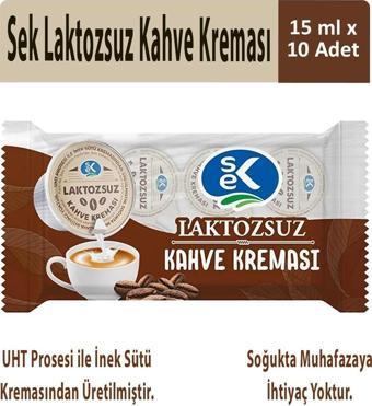 Sek Laktozsuz Kahve Kreması 15 ml x 10 Adet