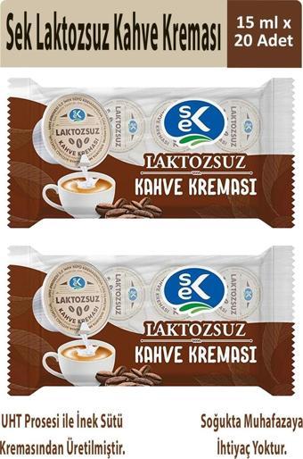 Sek Laktozsuz Kahve Kreması 15 ml x 10 Adet x 2 Paket