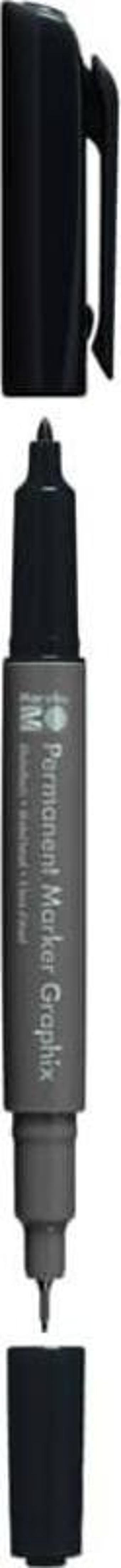 Marabu Graphix Permanent Marker Çift Uçlu Siyah